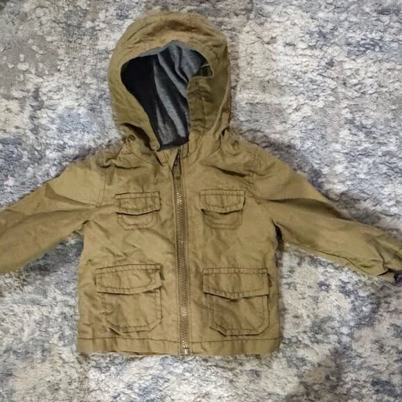 Old Navy Hooded Jacket 6 to 12M Tan - Picture 1 of 4